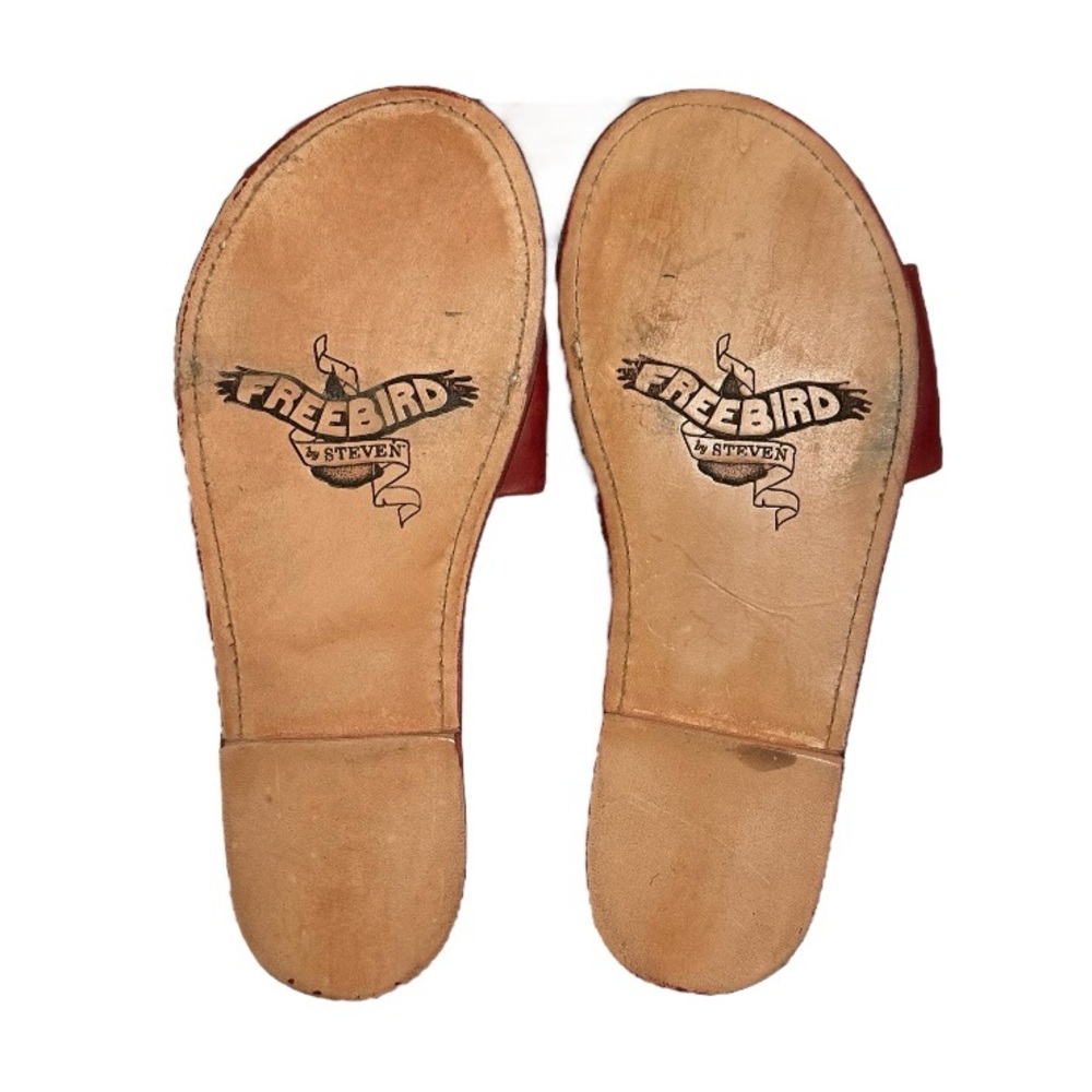Freebird By Steven Golden Slides In Color Red Siz… - image 2
